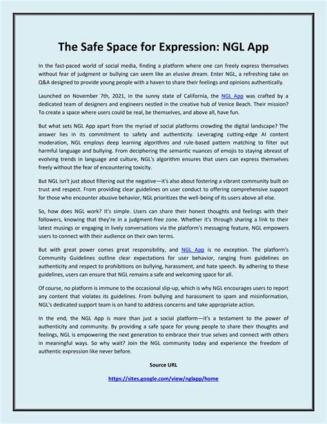 safety@nglapp.com|The Safe Space for Expression NGL APP .